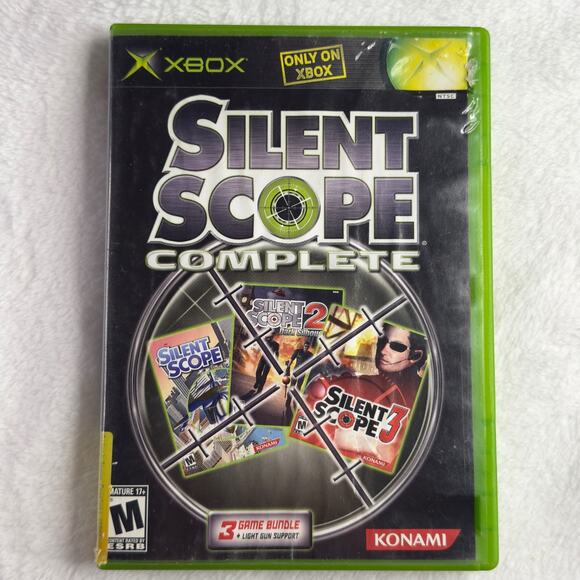Silent Scope Complete 3-Game Bundle Original Xbox 2004 Game CIB Konami M Rated